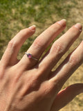 Small Pink Tourmaline Stacker Ring