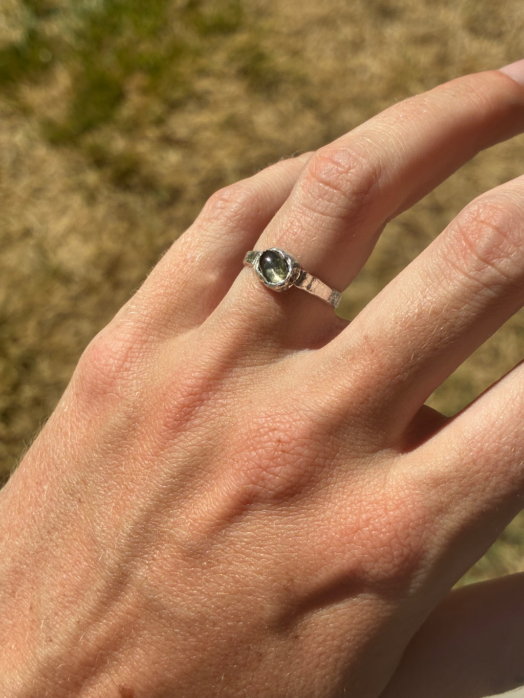 Green Tourmaline Stacker Ring